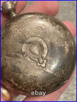 Coin Silver Antique Pocket Watch Case withCrystal out of Estate! 84GR