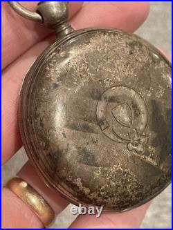 Coin Silver Antique Pocket Watch Case withCrystal out of Estate! 84GR