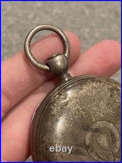 Coin Silver Antique Pocket Watch Case withCrystal out of Estate! 84GR
