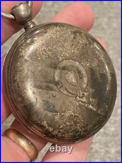 Coin Silver Antique Pocket Watch Case withCrystal out of Estate! 84GR