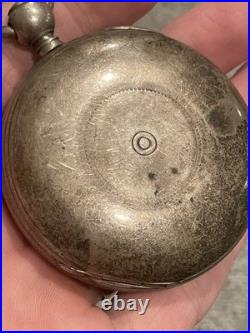 Coin Silver Antique Pocket Watch Case withCrystal out of Estate! 84GR