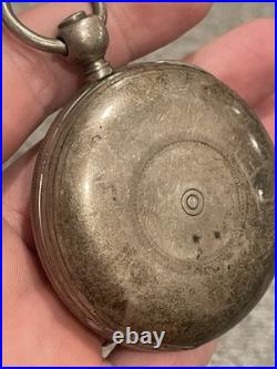 Coin Silver Antique Pocket Watch Case withCrystal out of Estate! 84GR