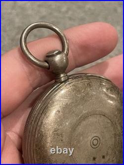 Coin Silver Antique Pocket Watch Case withCrystal out of Estate! 84GR