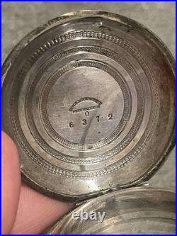 Coin Silver Antique Pocket Watch Case withCrystal out of Estate! 84GR