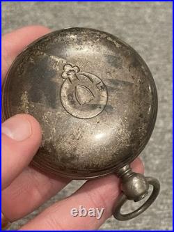 Coin Silver Antique Pocket Watch Case withCrystal out of Estate! 84GR