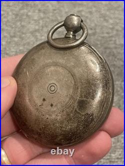 Coin Silver Antique Pocket Watch Case withCrystal out of Estate! 84GR