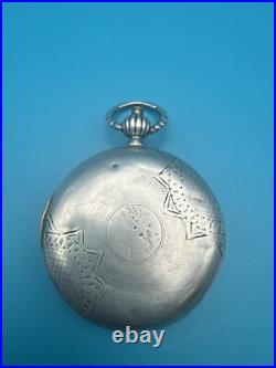 Coin Silver Pocket Watch Case, Non-Working, No Key, Unknown Mvmnt, 90g