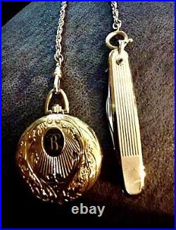 Colibri Gold Plated Pocket Watch- With It's Own Beautiful Wood Box