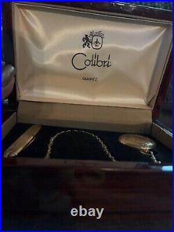 Colibri Gold Plated Pocket Watch- With It's Own Beautiful Wood Box