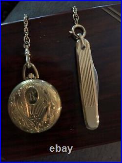 Colibri Gold Plated Pocket Watch- With It's Own Beautiful Wood Box
