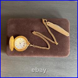 Colibri Wind Up Swiss full hunter Case Deer Pocket watch w Solingen Knife NOS