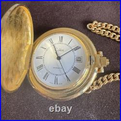 Colibri Wind Up Swiss full hunter Case Deer Pocket watch w Solingen Knife NOS