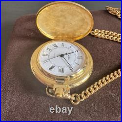 Colibri Wind Up Swiss full hunter Case Deer Pocket watch w Solingen Knife NOS