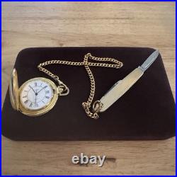 Colibri Wind Up Swiss full hunter Case Deer Pocket watch w Solingen Knife NOS