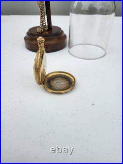 Collectible Morgan Silver Dollar Pocket Watch with Chain and Case