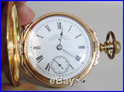 Columbus North Star Pocket Watch Hun Case Sz18 11 Jewels Box Hinge Keystone Gf
