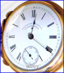 Columbus North Star Pocket Watch Hun Case Sz18 11 Jewels Box Hinge Keystone Gf