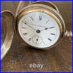 Columbus Watch Co Columbus Jeweled Pocket Watch Hunter Case Fahys Montauk No 1