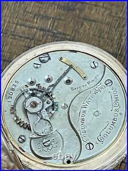Columbus Watch Co Columbus Jeweled Pocket Watch Hunter Case Fahys Montauk No 1