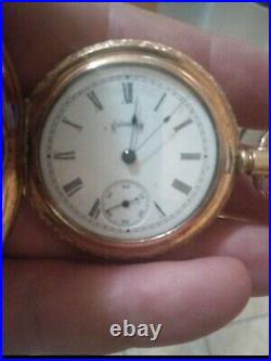 Columbus size 16, gold filled Hunter case Pocket watch 1893 Gorgeous