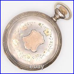 Crescent 16-Size Sterling / Tricolor Gold Full Hunter Antique Pocket Watch Case