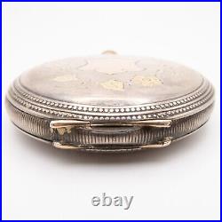 Crescent 16-Size Sterling / Tricolor Gold Full Hunter Antique Pocket Watch Case