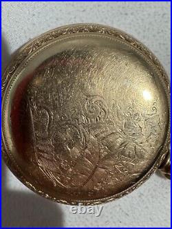 Crescent Watch Case Co. Heavy Ornate 18 Size Gold Filled Pocket Watch Case, 5/50
