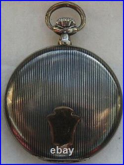 Cronometro Escasany Pocket watch silver & niello hunter case 52 mm. In diameter