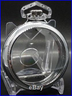 Display Salesman 18s Silver Pocket Watch CASE Railroad, Lever Set, or Stem Set
