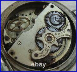Domina Digital Type Pocket Watch open face argentan case 55 mm. In diameter