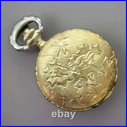 Dorley Swiss Pocket Watch Gold Filled Ornate Engraved Hunter Case Roman Numerals