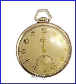 Doxa 10kgf Slim & Sleek Wind Pocket Watch Vintage 43mm Case Second Hand Swiss