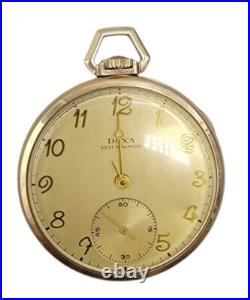 Doxa 10kgf Slim & Sleek Wind Pocket Watch Vintage 43mm Case Second Hand Swiss
