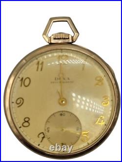 Doxa 10kgf Slim & Sleek Wind Pocket Watch Vintage 43mm Case Second Hand Swiss