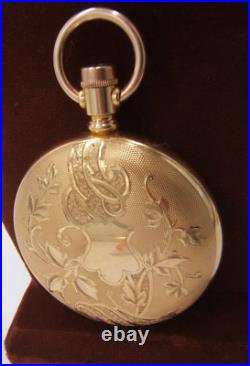 Dueber Gold Filled Pocket Watch Case Swing Out Pristine Decoration Sz 16