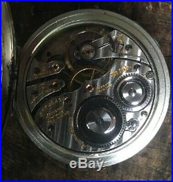 Dueber Hampden 16S No. 105 21J Railroad Grade Pocket Watch in Salesman Case