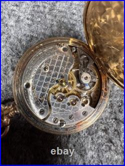 Dueber Special Pocket Watch Case 14k GF Sears Roebuck Edgemere Movement Runs