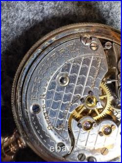 Dueber Special Pocket Watch Case 14k GF Sears Roebuck Edgemere Movement Runs