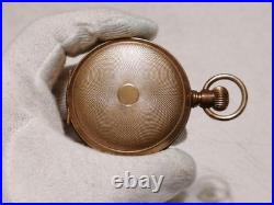 ELGIN 18s Gold-Plated Hunter Case Hand-Wound Pocket Watch