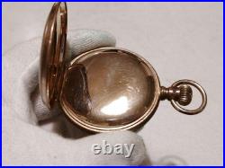 ELGIN 18s Gold-Plated Hunter Case Hand-Wound Pocket Watch