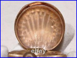 ELGIN 18s Gold-Plated Hunter Case Hand-Wound Pocket Watch