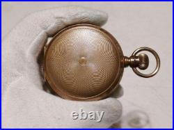 ELGIN 18s Gold-Plated Hunter Case Hand-Wound Pocket Watch