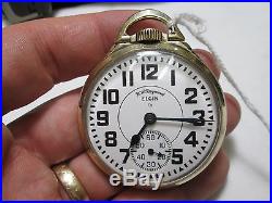 ELGIN 21J 571 MOVEMENT B. W. RAYMOND GOLD FILLED CASE RUNNING Pocket Watch #L101