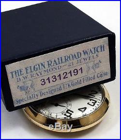 ELGIN 21j B. W. RAYMOND Streamliner Porcelain Dial, Case and Box. Circa 1924
