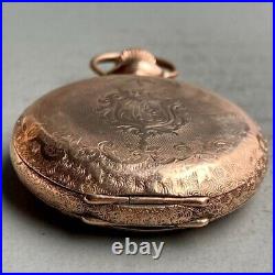 ELGIN Antique Pocket Watch 1907 Rare Item good operation Gold Hunter Case