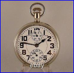 ELGIN B. W. RAYMOND UP/D'N WIND IND. 23j SALESMAN DISPLAY CASE 16s RR POCKET WATCH