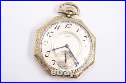 ELGIN POCKET WATCH 30504320 SUPREME I. W. C. CO. Gold Filled Case Winds / Ticks