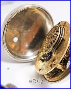 Excellent John Fryer Silver Pair Case Verge Fusee Pocket Watch Runs