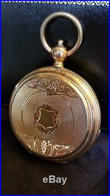 EXTREMELY SCARCE Captain's Dual Time Zone Pocket Watch with Aluminum Case! Ca 1869