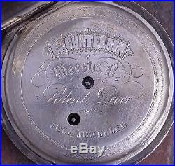 E Chatelain 1860s Vintage Fancy Engraved KW Movement 61mm Fine Silver Case Runs